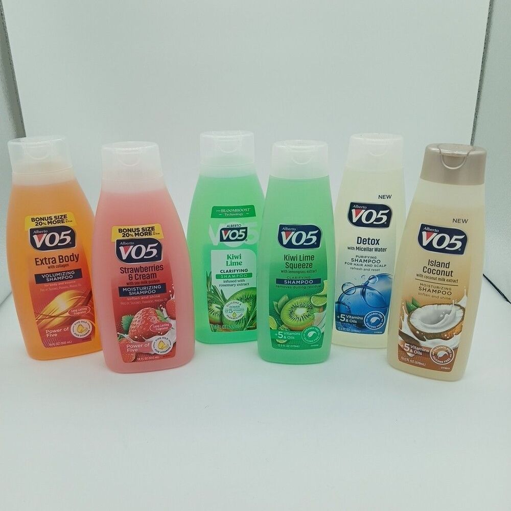 6x Alberto VO5 Shampoo Mixed Scents & Styles 3-18oz & 3-12.5oz Lot Of 6